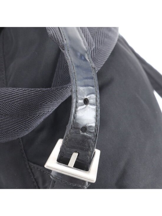 Prada Tessuto Nylon Triangle Logo Backpack Black main image 3